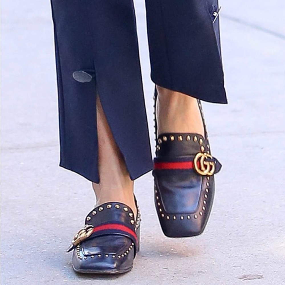 COPY - Gucci Peyton Loafers GG Navy Blue 36 size 6.5 or 7